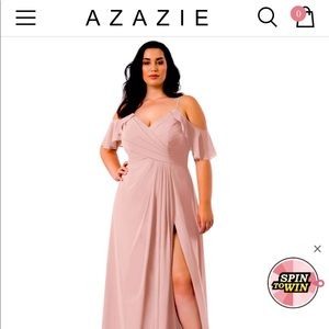 Azazie Dakota bridesmaid dress- dusty rose size 18
